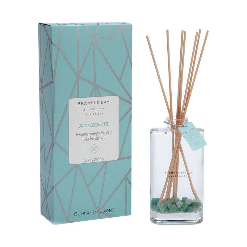 150ml Amazonite Crystal Infusions Scented Reed Diffuser - By Bramble Bay