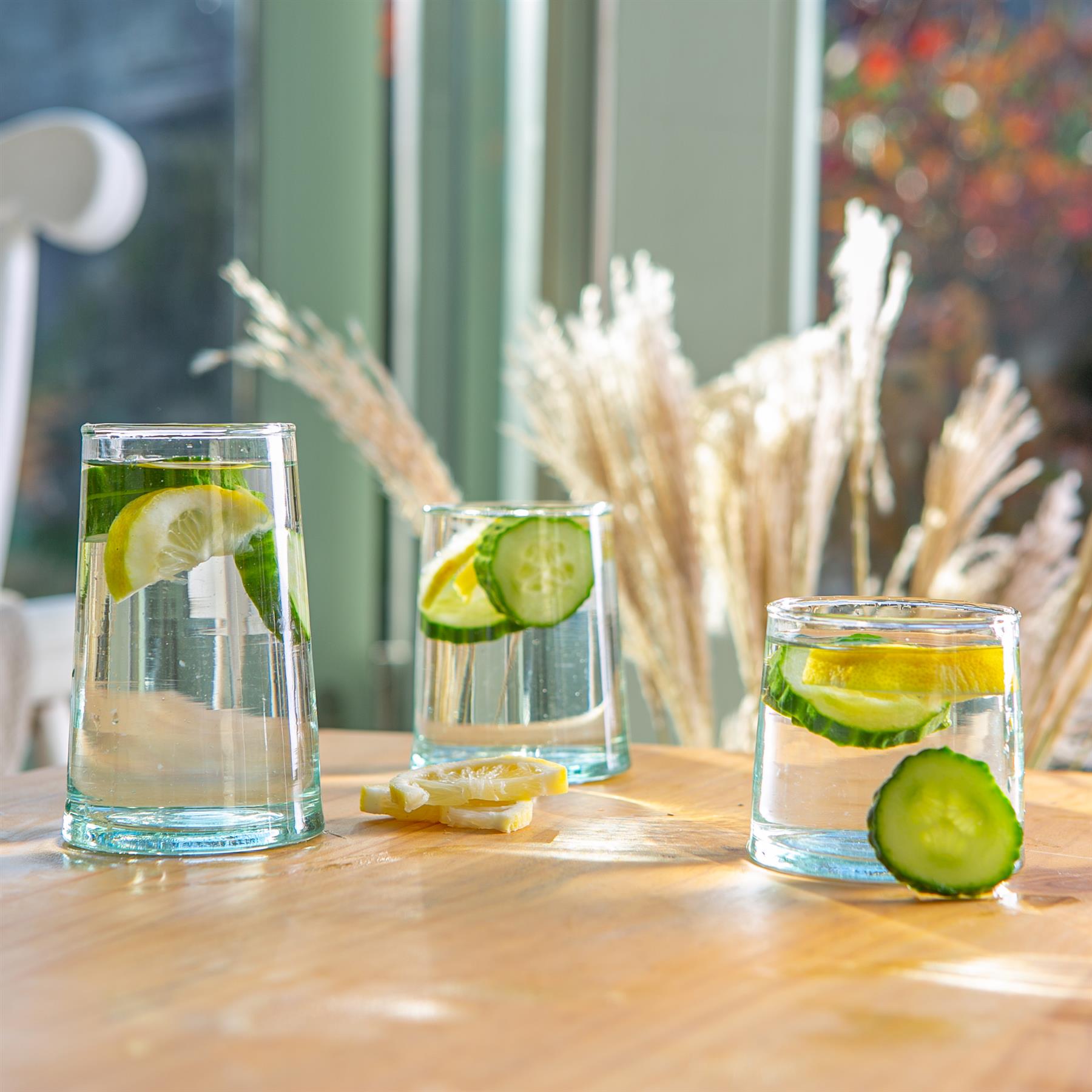 6 pièces Merzouga recyclé Tumbler Verres Set 200ml en verre clair 6 pièces Merzouga recyclé Tumbler Verres Set 200ml en verre clair