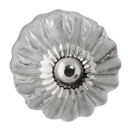 Button Glass Door Knob