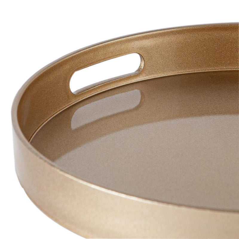 33cm Round Metallic Serving Tray - By Argon Tableware