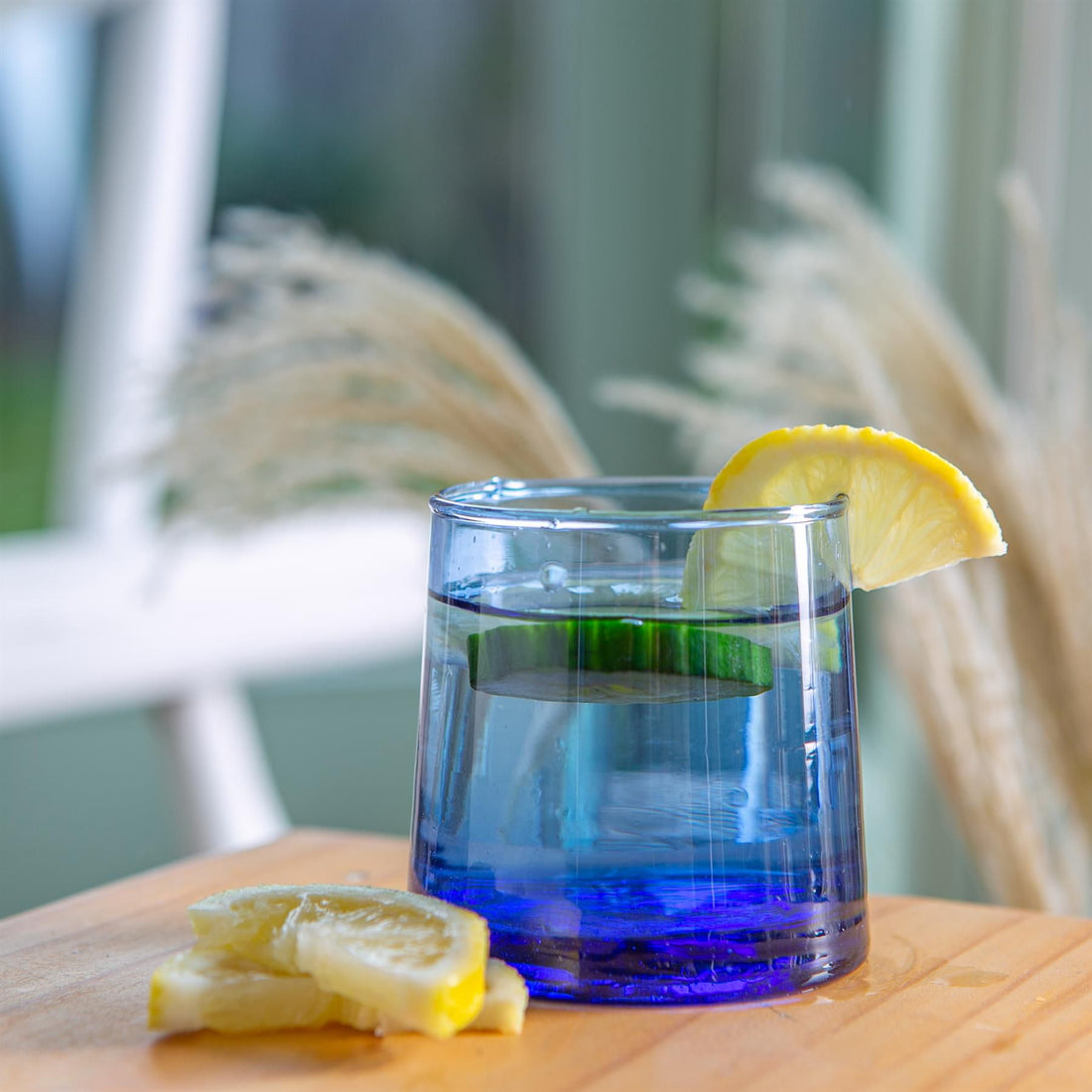 200ml Blue Merzouga Recycled Tumbler Glasses - Pack of Six