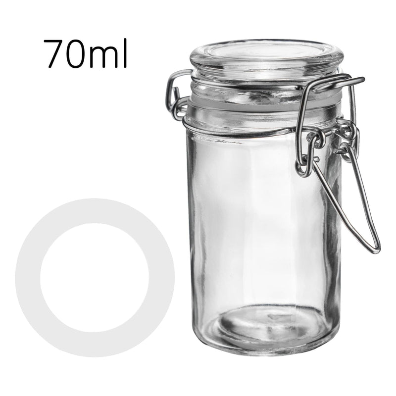 Small Glass Storage Jar Seals - Pack of Six - By Argon Tableware