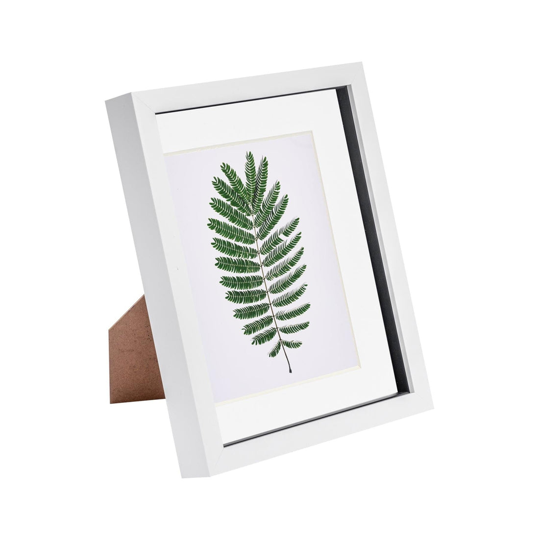 White 8" x 10" Shadow Box Photo Frame with 5" x 7" White Mount