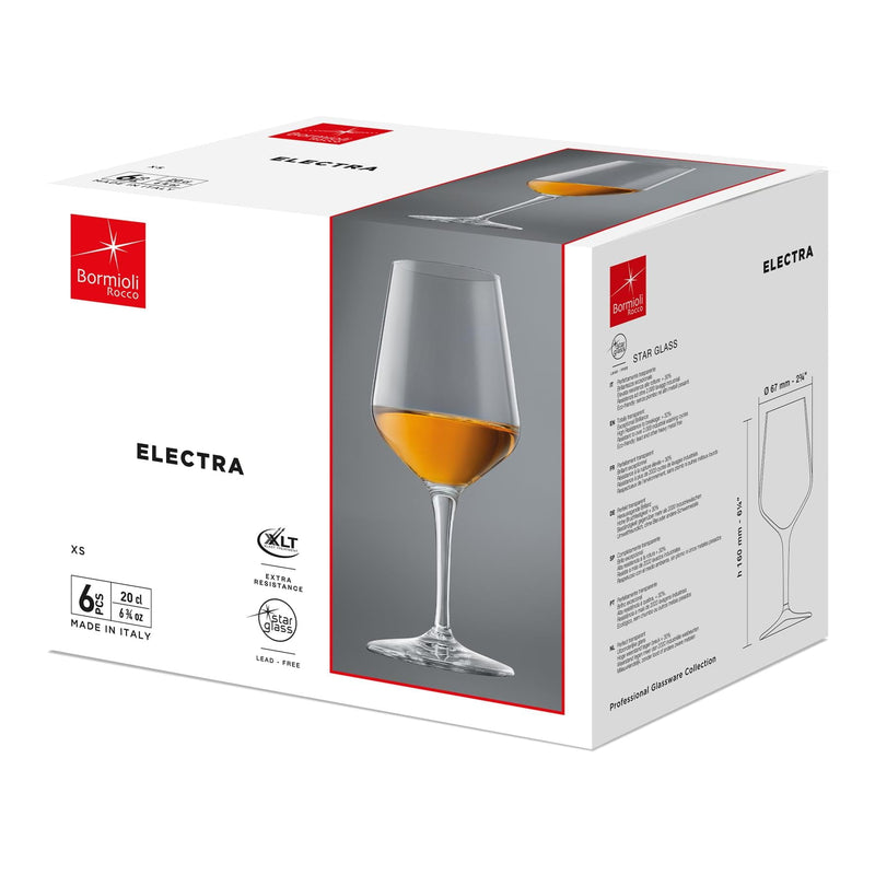 190ml Electra Liqueur Glasses - Pack of 6 - By Bormioli Rocco
