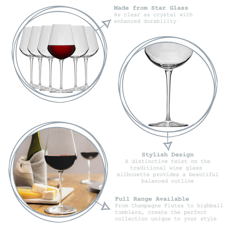 640ml Inalto Uno Wine Glasses - Pack of Six - By Bormioli Rocco