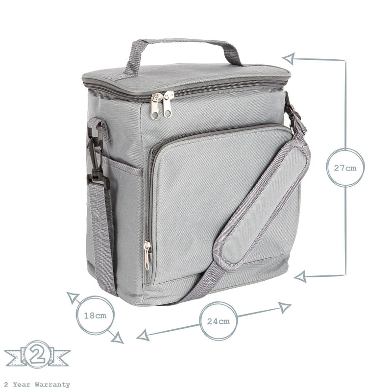 Grey Large Insulated Cool Bag - By Nicola Spring
