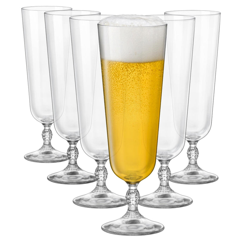 405ml Bartender Stemmed Beer Glasses - Pack of 6 - By Bormioli Rocco