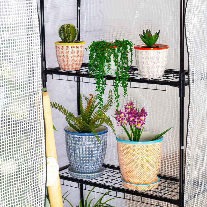 Walk-In Plastic Greenhouse with Shelves - By Harbour Housewares