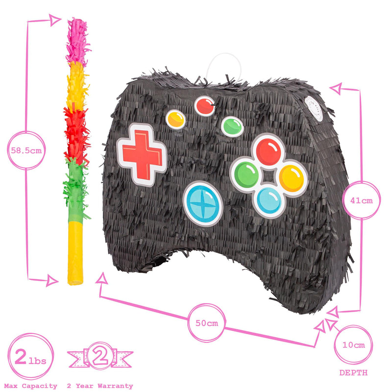 3pc Game Controller Pinata Set with Stick & Blindfold - By Fax Potato
