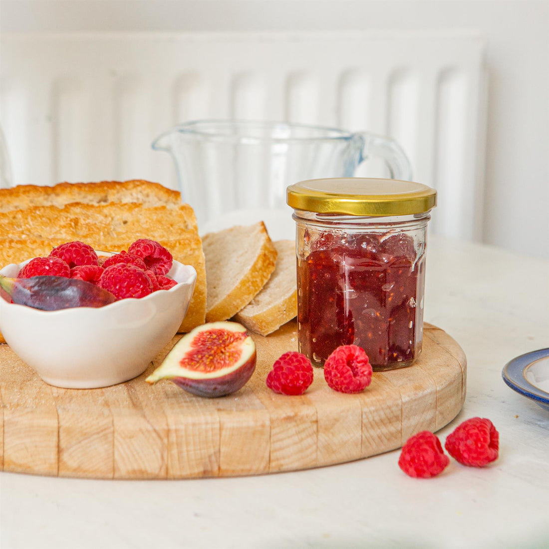150ml Octagonal Glass Jam Jars with Gold Lids - Pack of 6