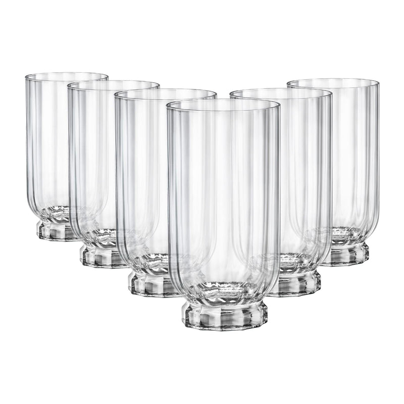 430ml Florian Highball Glasses - Pack of Six  - By Bormioli Rocco