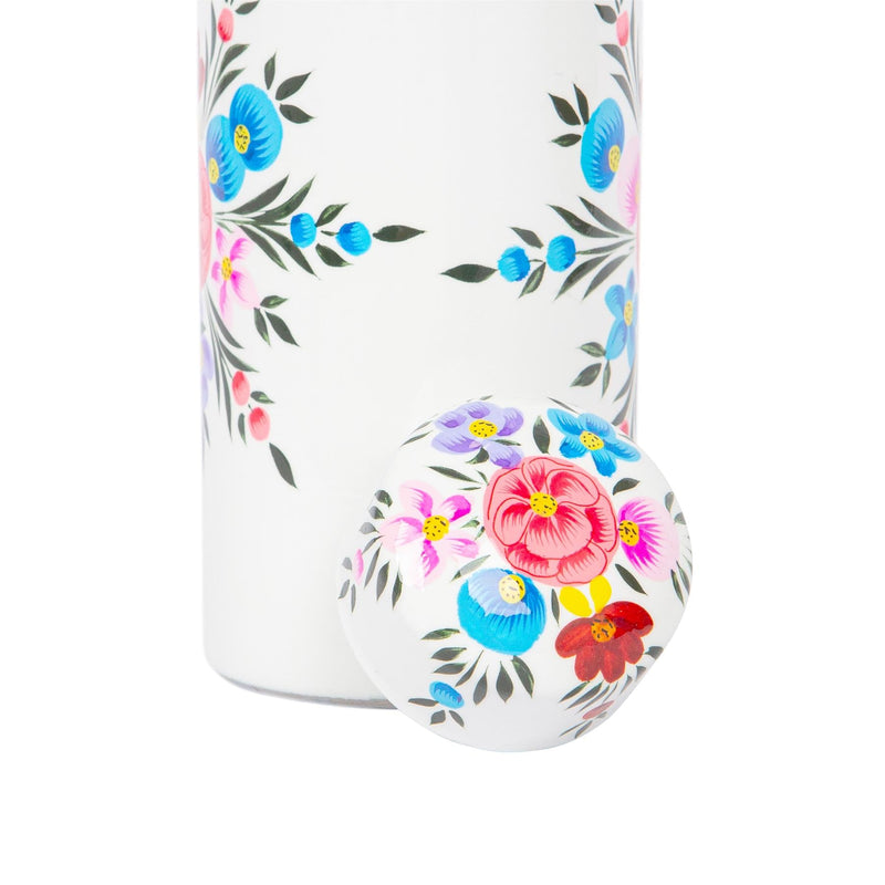 Pansy 875ml Hand-Painted Picnic Water Bottle - By BillyCan