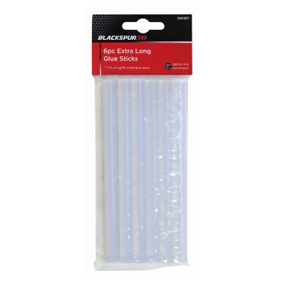 11mm x 150mm Hot Glue Sticks - Pack of 6 - By Blackspur