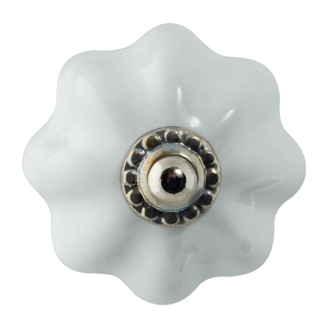White 45mm Floral Ceramic Cabinet Knob