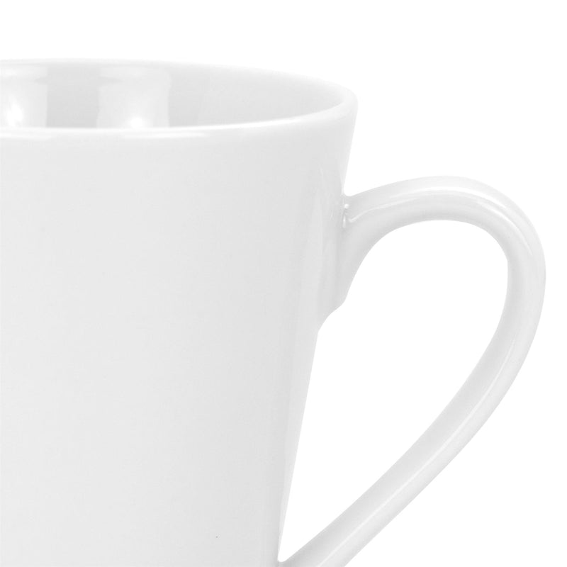 285ml White China Latte Mugs - Pack of Six - By Argon Tableware