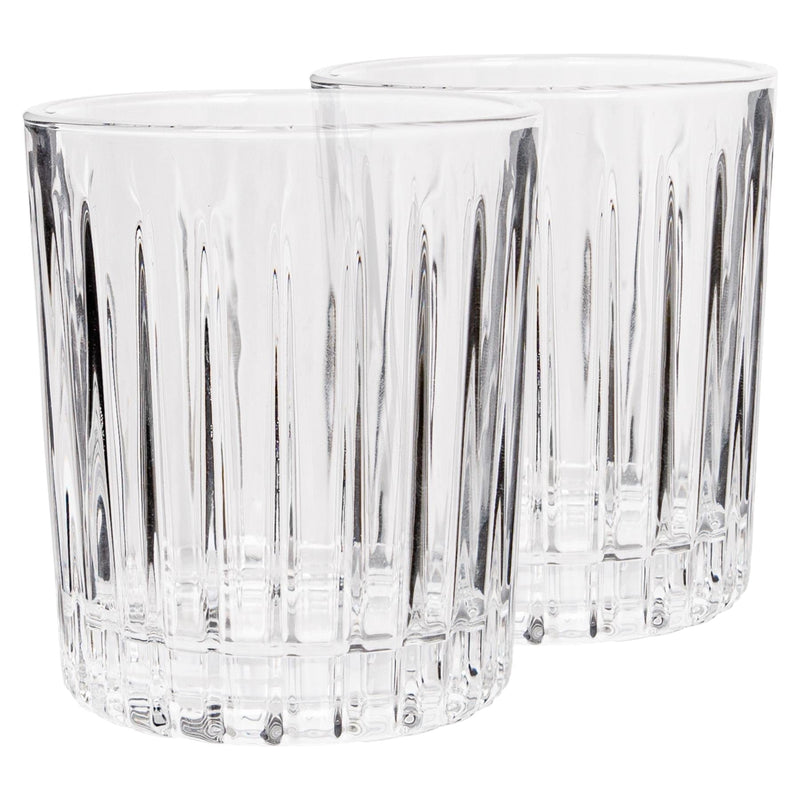 310ml Fluted Whisky Glasses - Pack of 2 - By Rink Drink