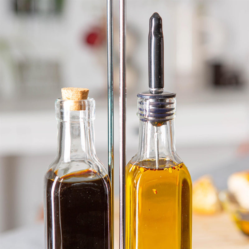 250ml Glass Olive Oil Pourer Bottles with Stand - By Argon Tableware