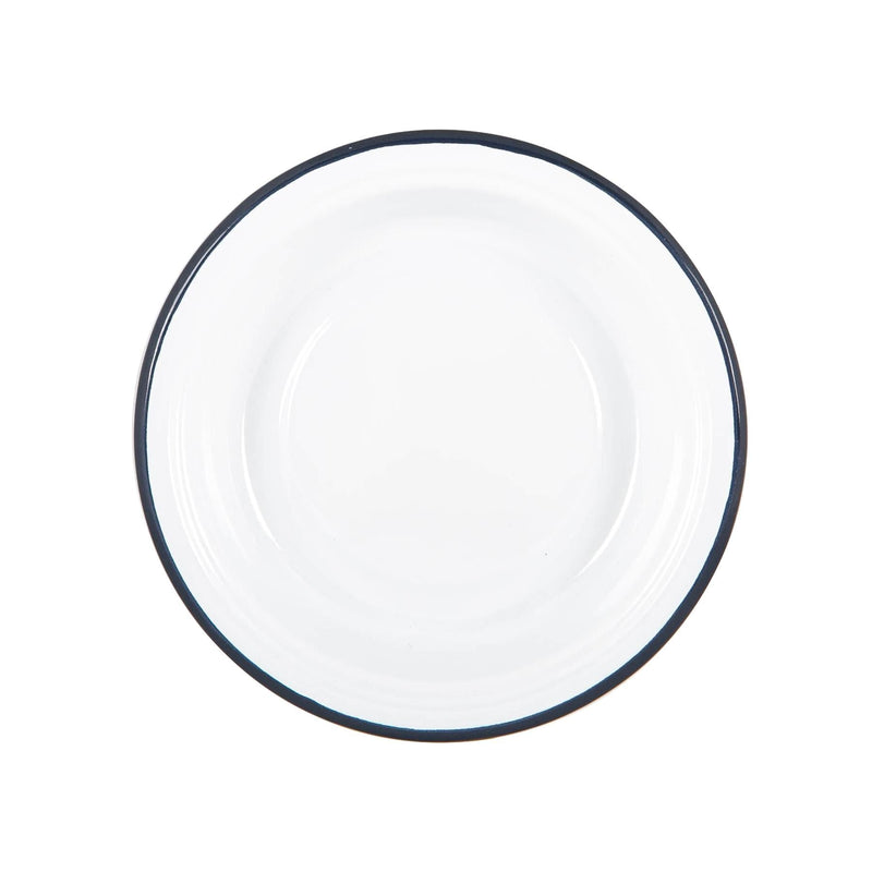 19cm White Enamel Soup Plate - By Argon Tableware