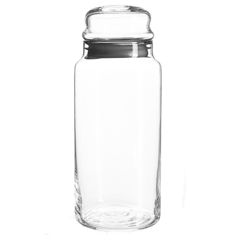 1.4L Sera Glass Storage Jars - Black & White Seals - Pack of Four - By LAV