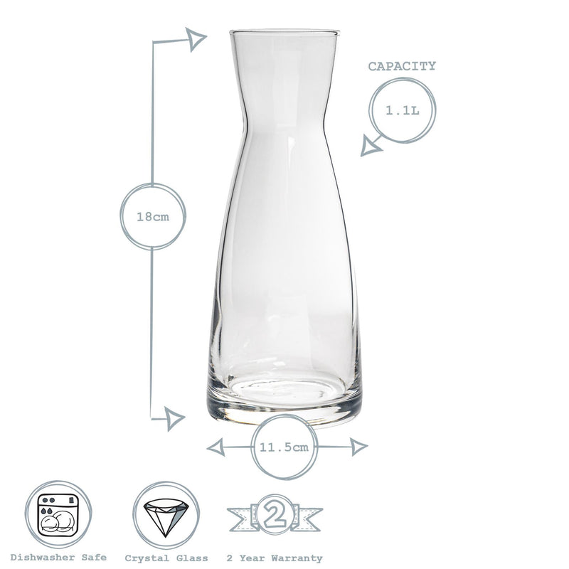 1.1L Ypsilon Glass Carafe - By Bormioli Rocco