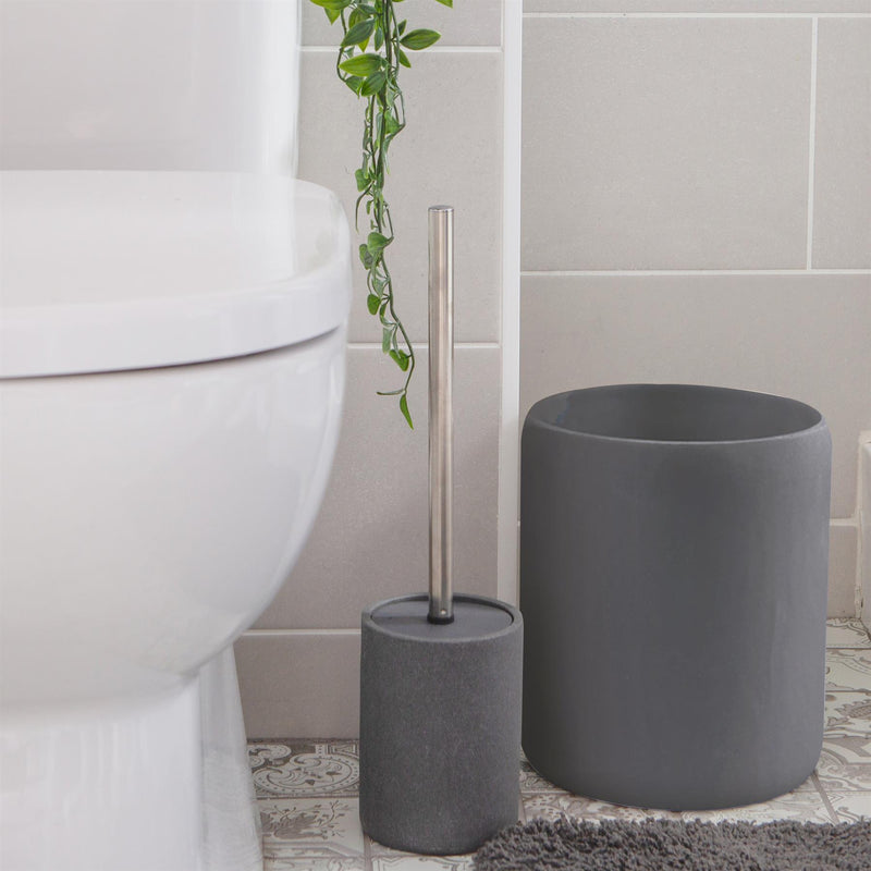 Resin Toilet Brush & Bin Set - By Harbour Housewares