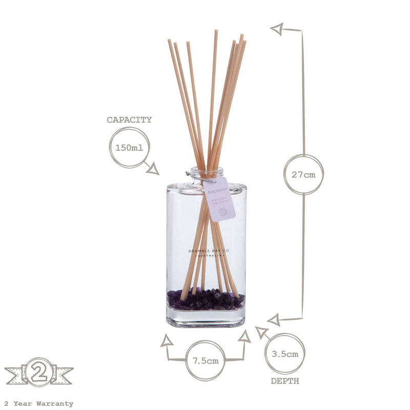 150ml Rainbow Flourite Crystal Infusions Scented Reed Diffuser - By Bramble Bay