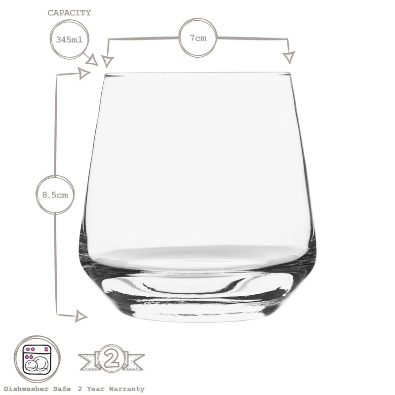 345ml Lal Whisky Glasses - Pack of Six  - By LAV