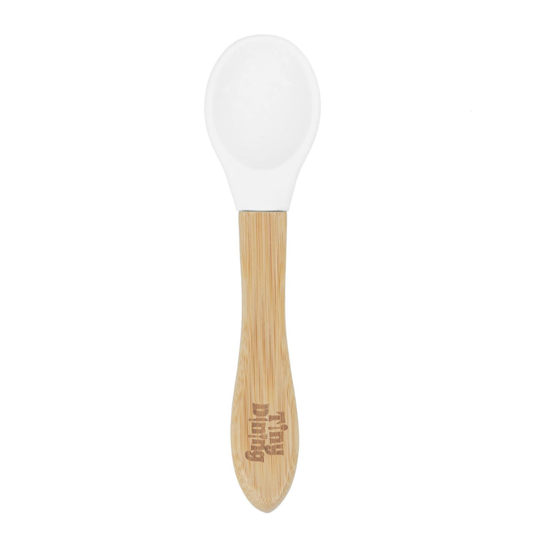 Bamboo Baby Weaning Spoon with White Silicone Tip