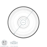 6x Clear Dimpled 10cm Klasik Glass Tea Cup Saucers - Small Vintage Kitchen Coffee Cappuccino Espresso Teacup Plates By Lav