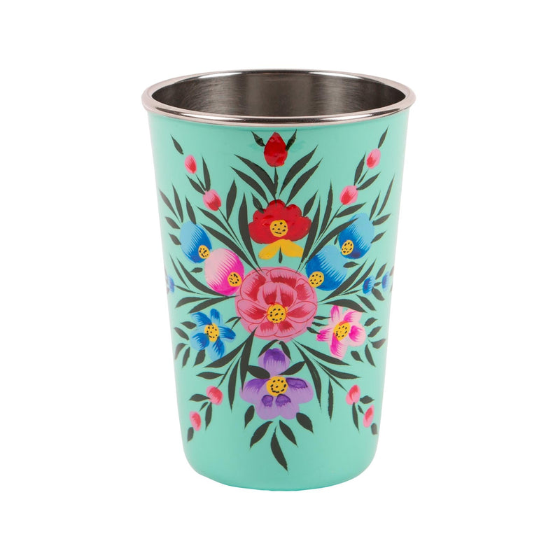 Pansy 400ml Stainless Steel Picnic Tumbler - By BillyCan
